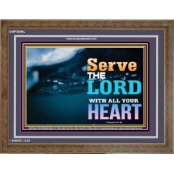 WITH ALL YOUR HEART   Framed Religious Wall Art    (GWF8846L)   "45x33"