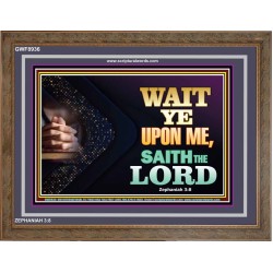 WAIT UPON THE LORD   Bible Scriptures on Forgiveness Acrylic Glass Frame   (GWF8936)   "45x33"