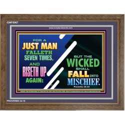 A JUST MAN SHALL RISE   Framed Bible Verse   (GWF8967)   "45x33"