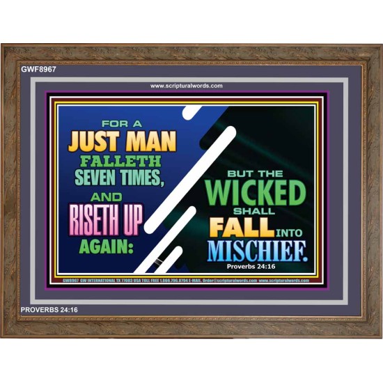 A JUST MAN SHALL RISE   Framed Bible Verse   (GWF8967)   