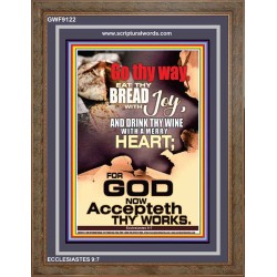 A MERRY HEART   Large Frame Scripture Wall Art   (GWF9122)   