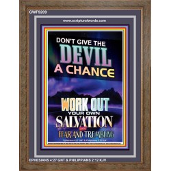 WORK OUT YOUR SALVATION   Bible Verses Wall Art Acrylic Glass Frame   (GWF9209)   