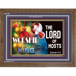 WORSHIP THE KING   Bible Verse Framed Art   (GWF9367)   