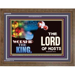 WORSHIP THE KING   Inspirational Bible Verses Framed   (GWF9367B)   