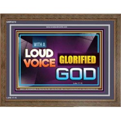 WITH A LOUD VOICE GLORIFIED GOD   Bible Verse Framed for Home   (GWF9372)   