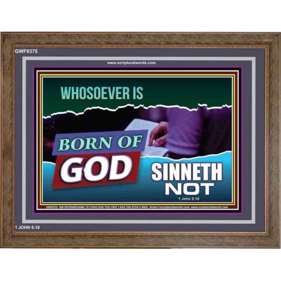 WHOSOEVER IS BORN OF GOD SINNETH NOT   Printable Bible Verses to Frame   (GWF9375)   