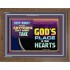 WHAT IS GOD'S PLACE IN YOUR HEART   Large Framed Scripture Wall Art   (GWF9379)   "45x33"