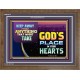 WHAT IS GOD'S PLACE IN YOUR HEART   Large Framed Scripture Wall Art   (GWF9379)   