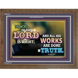ALL HIS WORKS ARE DONE IN TRUTH   Scriptural Wall Art   (GWF9412)   