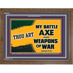 WEAPONS OF WAR   Christian Quotes Framed   (GWF9434)   "45x33"