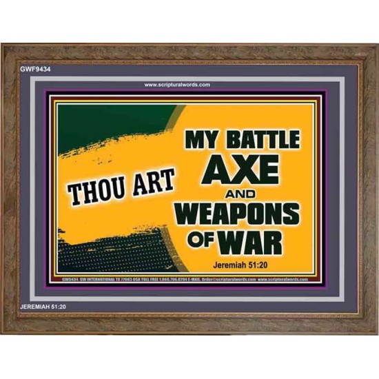 WEAPONS OF WAR   Christian Quotes Framed   (GWF9434)   