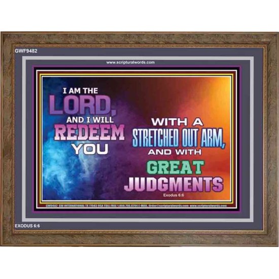 A STRETCHED OUT ARM   Bible Verse Acrylic Glass Frame   (GWF9482)   
