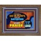 YE SHALL EAT IN PLENTY AND BE SATISFIED   Framed Religious Wall Art    (GWF9486)   