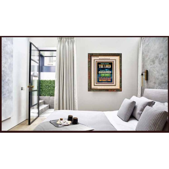 YE SHALL NOT BE ASHAMED   Framed Guest Room Wall Decoration   (GWFAITH8826)   