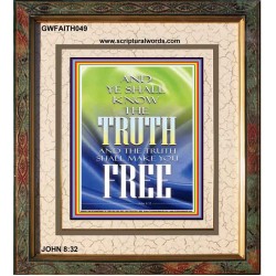 THE TRUTH SHALL MAKE YOU FREE   Scriptural Wall Art   (GWFAITH049)   