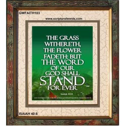 THE WORD OF GOD STAND FOREVER   Framed Scripture Art   (GWFAITH103)   