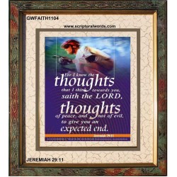 THE THOUGHTS OF PEACE   Inspirational Wall Art Poster   (GWFAITH1104)   