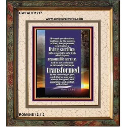 A LIVING SACRIFICE   Bible Verses Framed Art   (GWFAITH1217)   