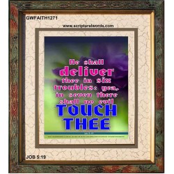 THERE SHALL NO EVIL TOUCH THEE   Scripture Wood Framed Signs   (GWFAITH1271)   