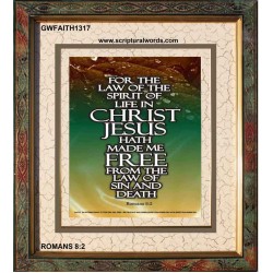 THE SPIRIT OF LIFE IN CHRIST JESUS   Framed Religious Wall Art    (GWFAITH1317)   