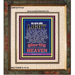 YOU ARE THE LIGHT OF THE WORLD   Bible Scriptures on Forgiveness Frame   (GWFAITH144)   "16x18"