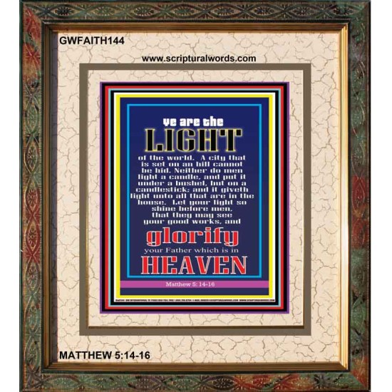 YOU ARE THE LIGHT OF THE WORLD   Bible Scriptures on Forgiveness Frame   (GWFAITH144)   
