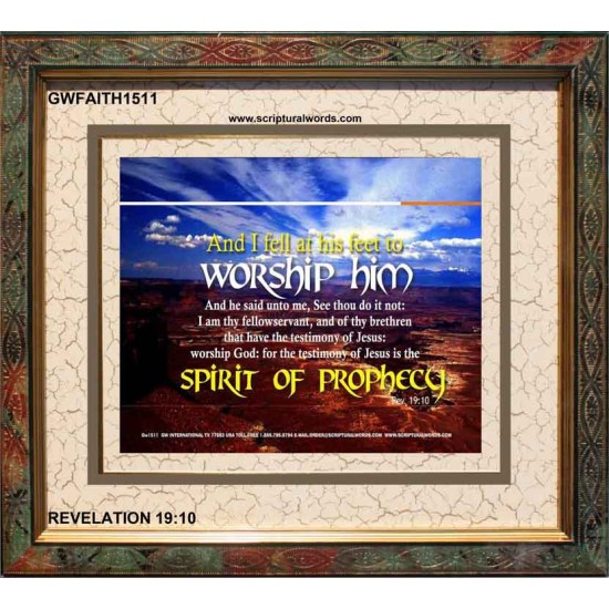 WORSHIP HIM   Custom Framed Bible Verse   (GWFAITH1511)   