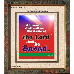 WHOSOEVER SHALL CALL   Inspiration Wall Art Frame   (GWFAITH1632)   "16x18"