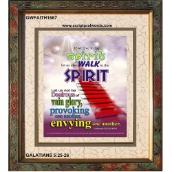 WALK IN THE SPIRIT   Large Framed Scripture Wall Art   (GWFAITH1667)   "16x18"