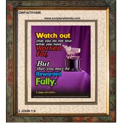 WATCH OUT   Framed Scriptural Dcor   (GWFAITH1696)   "16x18"