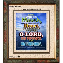 THE WORDS OF MY MOUTH   Bible Verse Frame for Home   (GWFAITH1917)   