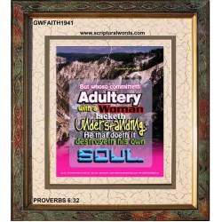 ADULTERY WITH A WOMAN   Large Frame Scripture Wall Art   (GWFAITH1941)   