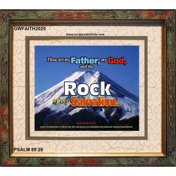 ROCK OF MY SALVATION   Bible Verse Acrylic Glass Frame   (GWFAITH2020)   