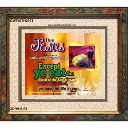 VERY VERY I SAY UNTO YOU   Framed Office Wall Decoration   (GWFAITH2061)   "18x16"