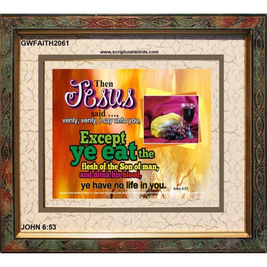 VERY VERY I SAY UNTO YOU   Framed Office Wall Decoration   (GWFAITH2061)   