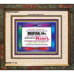 VERILY I SAY   Christian Frame Wall Art   (GWFAITH2077)   "18x16"