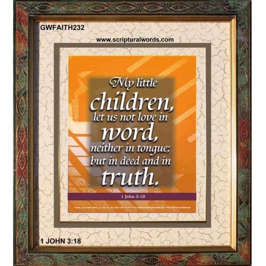 TRUE LOVE   Contemporary Christian Wall Art Acrylic Glass frame   (GWFAITH232)   