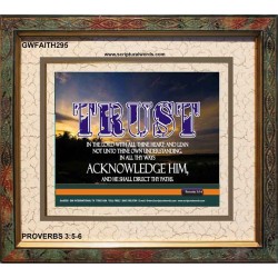 TRUST IN THE LORD   Modern Wall Art   (GWFAITH295)   "18x16"