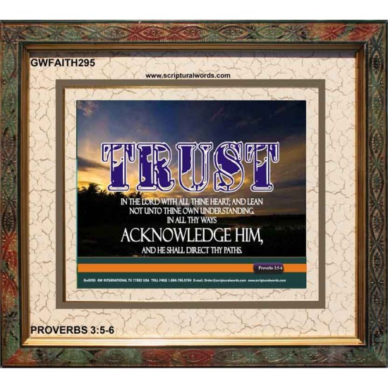 TRUST IN THE LORD   Modern Wall Art   (GWFAITH295)   