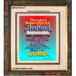ABOUNDING IN THE WORK OF THE LORD   Inspiration Frame   (GWFAITH3147)   