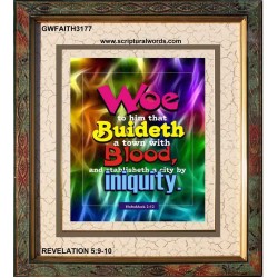 WOE    Bible Verses  Picture Frame Gift   (GWFAITH3177)   "16x18"