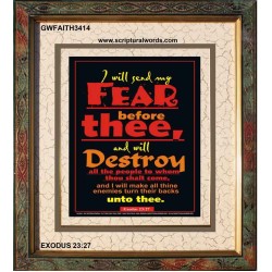 ALL THINE ENEMIES   Framed Bible Verse Online   (GWFAITH3414)   