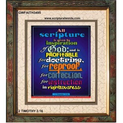 ALL SCRIPTURE   Christian Quote Frame   (GWFAITH3495)   