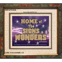 SIGNS AND WONDERS   Framed Bible Verse   (GWFAITH3536)   