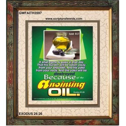 ANOINTING OIL   Bible Verse Acrylic Glass Frame   (GWFAITH3597)   