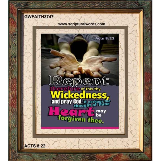 THE THOUGHT OF THINE HEART   Custom Framed Bible Verses   (GWFAITH3747)   