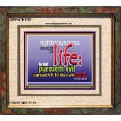 RIGHTEOUSNESS TENDETH TO LIFE   Bible Verses Framed for Home Online   (GWFAITH3767)   