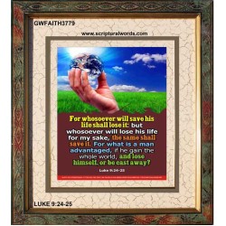 WHOSOEVER   Bible Verse Framed for Home   (GWFAITH3779)   "16x18"