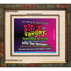 VAIN GLORY   Contemporary Christian Wall Art   (GWFAITH3841)   "18x16"