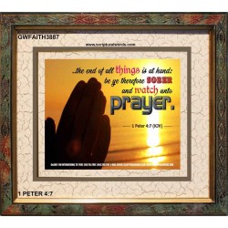 WATCH AND PRAY   Christian Wall Art Poster   (GWFAITH3887)   "18x16"